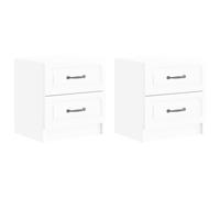 Bedside cabinet High gloss white 43 x 34.5 x 44.5 cm Engineered wood 4 drawer UK