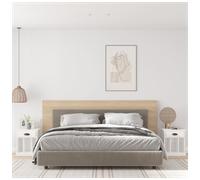 Bedside Cabinet High Gloss White 43x36x50cm Engineered Wood One Drawer 3 Shelves