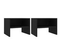 Bedside Cabinet 2 pcs Black oak 40 x 40 x 30 cm Engineered wood