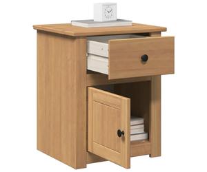 Bedside cabinet Honey pine 46x40x57 cm 1 drawer + shelf modern touch