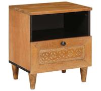 Bedside Cabinet Light Brown 40 x 33 x 46 cm Solid Acacia wood