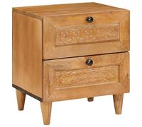 Bedside Cabinet Light Brown 40 x 33 x 46 cm Solid Acacia wood