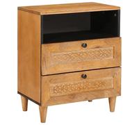 Bedside Cabinet Light Brown 50 x 33 x 62 cm Solid Acacia wood