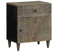 Bedside Cabinet Light Grey 50x33x60 cm Solid Wood Mango bedside table vidaXL