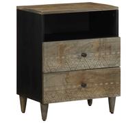 Bedside Cabinet Light Grey 50x33x60 cm Solid Wood Mango bedside table vidaXL