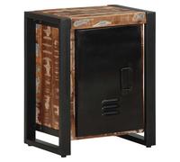 Bedside cabinet multicolour 40x30x51 cm solid mango wood iron legs reclaimed top