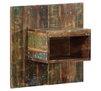 Bedside cabinet multicolour 50x27x50 cm solid mango wood floating nightstand eco