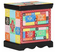vidaXL Bedside Cabinet with Drawer 2 pcs Multicolour 40 x 35 x 45 cm, Multi