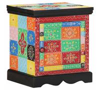 Bedside Cabinet Multicolour Solid Wood Mango Bedside Table vidaXL