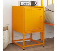 Bedside Cabinet Mustard Yellow 36x39x60.5 cm Steel