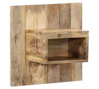 Bedside Cabinet Natural Mango Wood 50x27x50cm Floating Wall-Mounted Nightstand