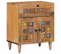 vidaXL Bedside Cabinet Natural 50 x 33 x 60 cm Solid Mango Wood