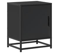 (smoked oak, 1 pcs) vidaXL Bedside Cabinets 2 pcs Black 40x31x50 cm Engineered Wood and Metal