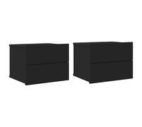 vidaXL Bedside Cabinets 2 pcs Smoked Oak 40x30x30 cm Engineered Wood