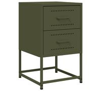 Bedside Cabinet Nightstand Bedroom Bed Cabinet Bed Side Table Steel vidaXL