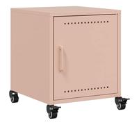 (anthracite, 2 pcs) vidaXL Bedside Cabinets Nightstand Bed Table Bed Cabinet 2 pcs Pink Steel