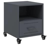 Bedside Cabinet Nightstand Bedroom Bed Cabinet Bed Side Table Steel vidaXL