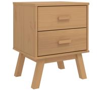 Bedside Cabinet Nightstand End Table Bed Side Table Solid Wood Pine vidaXL