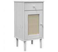 Bedside Cabinet Nightstand Side Table SENJA Rattan Look Solid Wood Pine vidaXL