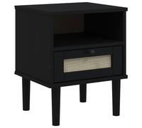 Bedside Cabinet Nightstand Side Table SENJA Rattan Look Solid Wood Pine vidaXL