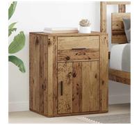 Bedside Cabinet Old Wood 35x50x60 cm Engineered Wood 1 Drawer Rustic Nightstand