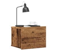 Bedside Cabinet Old Wood 40x30x30 cm Engineered Wood 2-Drawer Rustic Nightstand