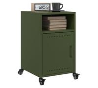 Bedside cabinet Olive Green 36x39x59cm Cold-Rolled Steel, 1 Door 2 Compartments