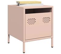 Bedside cabinet Pink Cold-rolled Steel 35x39x43.5 cm 1 Drawer Industrial Storage