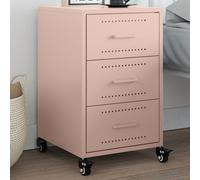 Bedside Cabinet Nightstand Bedroom Bed Cabinet Bed Side Table Steel vidaXL