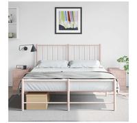 Bedside Cabinet Pink Steel 34.5x39x44cm Modern Nightstand Storage with 1 Drawer