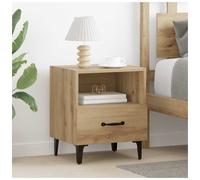 Bedside cabinet set of 2 Artisan oak 40x35x47.5cm Engineered wood 1 drawer pair