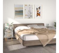 Bedside Cabinet Set of 2 Concrete Grey 40x35x47.5cm Engineered Wood Legs Storage