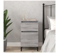 Bedside Cabinet Set of 2 Grey Sonoma 40x35x70cm Engineered Wood Industrial Style