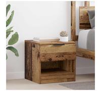 Bedside cabinet Set of 2 Old wood 40 x 39 x 40 cm Engineered wood Compact set2pc