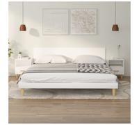 Bedside Cabinet Set of 2 White 40x35x47cm Engineered Wood Compact Nightstand