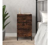 vidaXL Bedside Cabinet, Bedside Table Nightstand Side Table Bed Cabinet, Bedroom Side Cabinet with Storage, Modern Style, Smoked Oak Engineered Wood