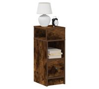 Bedside Cabinet Smoked Oak 25x31x66cm Engineered Wood 1 Drawer Open Shelf Small