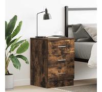 Bedside Cabinet Smoked Oak 38x35x56 cm Engineered Wood