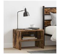 Bedside cabinet Smoked Oak 40x30x30cm Engineered Wood Rustic Shelf Storage Small