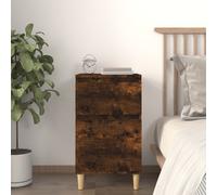 Bedside Cabinet Smoked Oak 40x35x70 cm Engineered Eucalyptus Wood with 1 Drawer