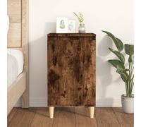 Bedside Cabinet Smoked Oak 40x35x70cm Engineered & Eucalyptus Wood with 2pcs