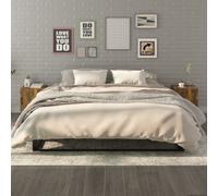 Bedside Cabinet Smoked Oak 40x40x50cm Engineered Wood Metal 2pcs Nightstand Pair