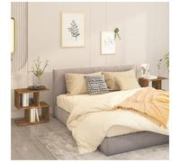 Bedside Cabinet Smoked Oak 50x30x51.5cm Engineered Wood Nightstand with Storage