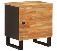 Bedside Cabinet Solid Mango Wood Brown 40x33x46 cm Compact Rectangular Drawer UK