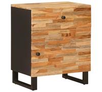 Bedside Cabinet Solid Mango Wood Brown 50x33x60 cm 1 Drawer Rustic Small Accent