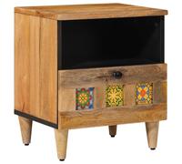 vidaXL Bedside Cabinet Natural 40 x 33 x 46 cm Solid Mango Wood
