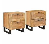 Bedside Cabinet Solid Mango Wood Nightstand Table Bedroom Furniture vidaXL