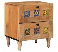 vidaXL Bedside Cabinet Natural 40 x 33.5 x 46 cm Solid Mango Wood