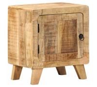 Bedside Cabinet Solid Mango Wood Warm Brown 40x32x46 cm Rustic Nightstand Unit.