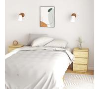 Bedside cabinet solid pine natural 40x29.5x64 cm 3-drawer rustic nightstand new